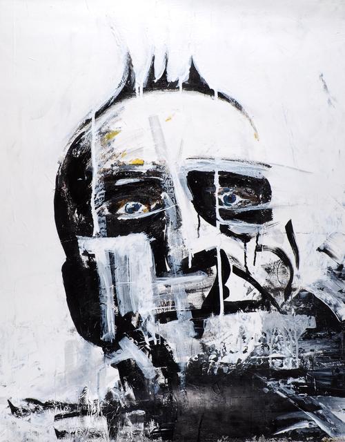 Lu Zypher #2 - 2025 | 55x70cm | acrylic, oil, ink, nail polish on canvas